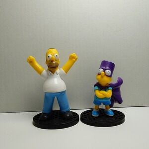 Vintage The Simpsons Homer Simpson Bartman Action Figure‎ Set 2001 Fox Playmates